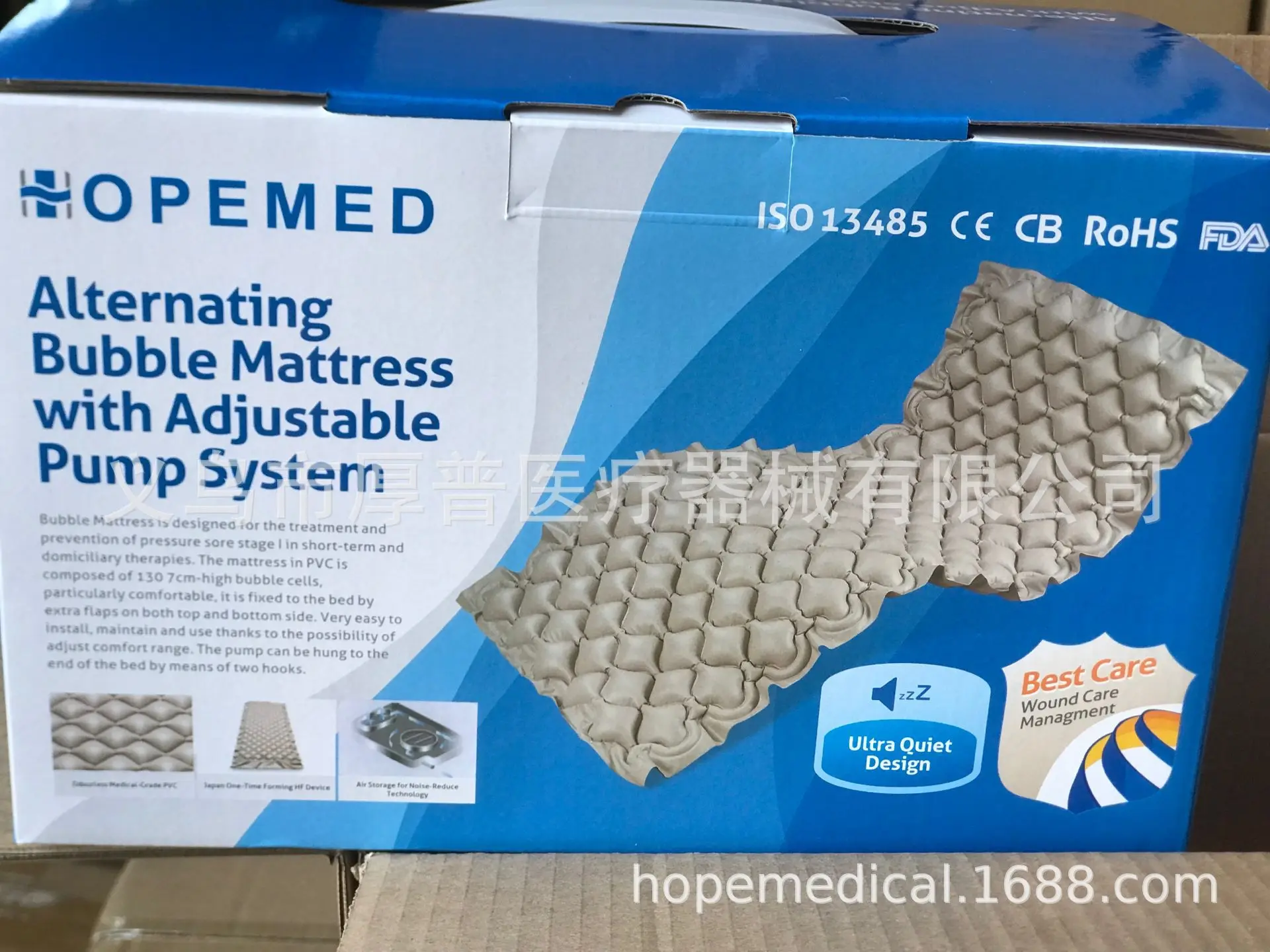 hospital Anti bedsore and anti decubitus medical inflatable bubble air mattress for hospital bed