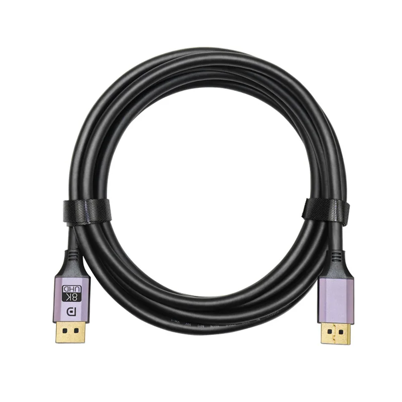 DP1.4 Male to Male Cable 4K 60Hz HDMI Adapter Laptop HD TV Monitor 8K OEM Cable PVC PE Bag Microphone Camera Stock Available