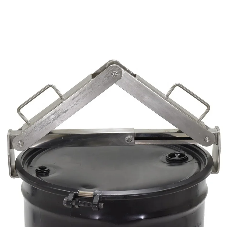1000 Lbs Drum Lifter for 55 Gallon Steel and Plastic Drums Below Hook Drum Lifter