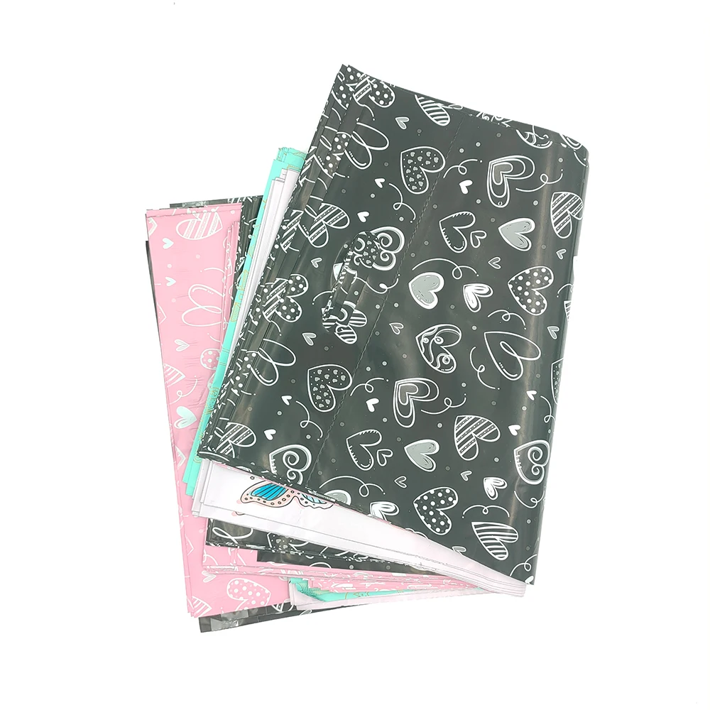 In Stock Impressionism custom mailing bag envelope plastic 10x13 colorful express self adhesive courier clothing polymailers