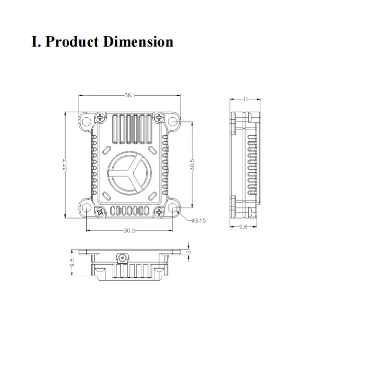 PFLY 3.3G VTX 3W max Analog VTX Lightweight compact 7inch 9inch 13 inch fpv drone VIDEO TRANSMISSION
