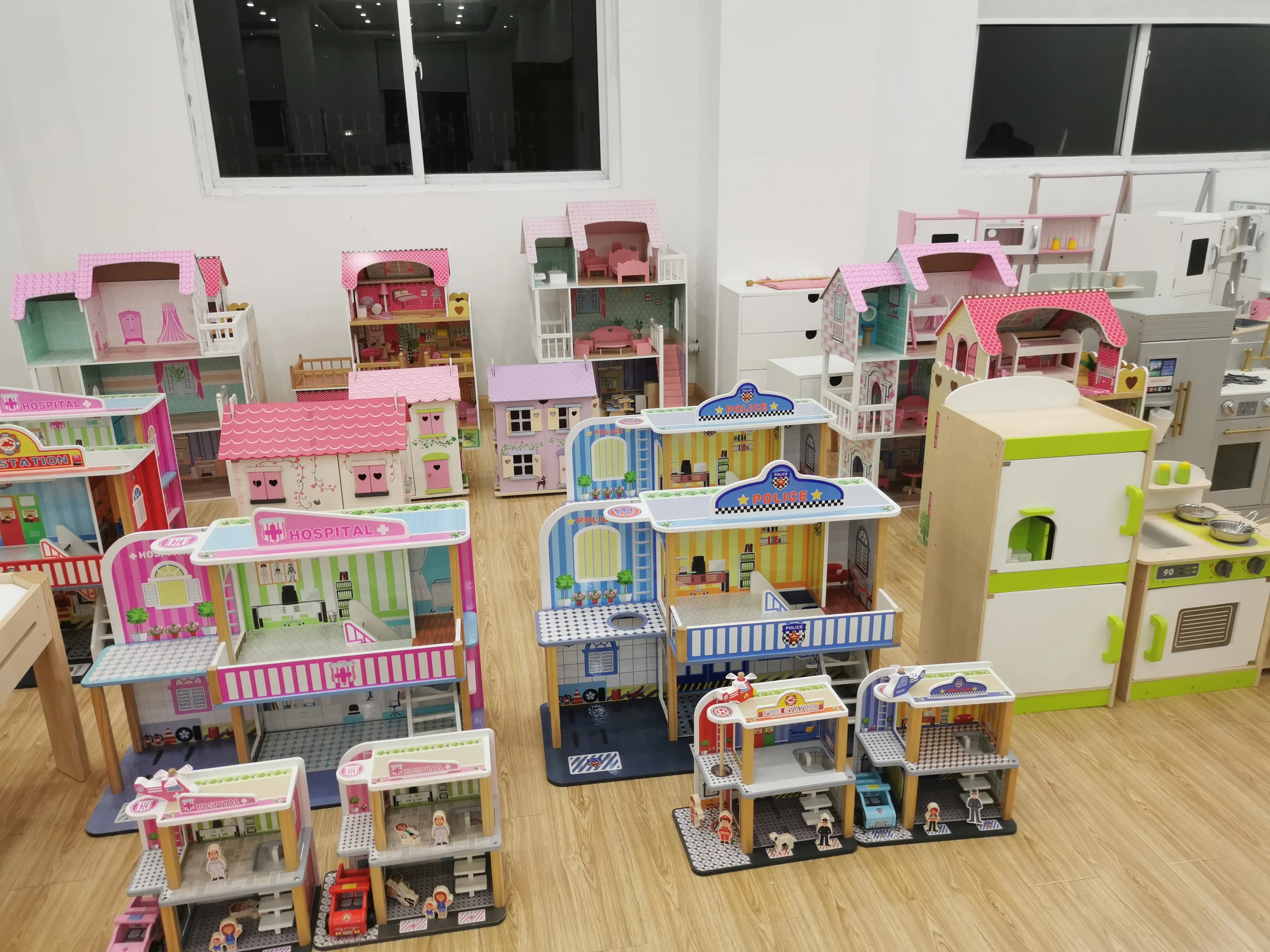 Kids Play Wooden Kitchen For Children Pretend Role Play Kitchen Toy Set