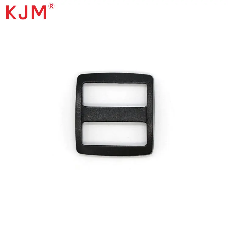 Pet Dog Harness Collar Accessories Plastic Pom Black 25 mm Tri Glide Slide Buckle