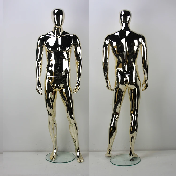 High quality electroplating male full body display male mannequin dummy