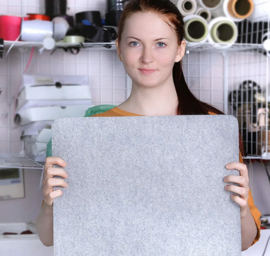 Горячая Распродажа индивидуальный валяный коврик для глажки из 100% новозеландской шерсти стегания