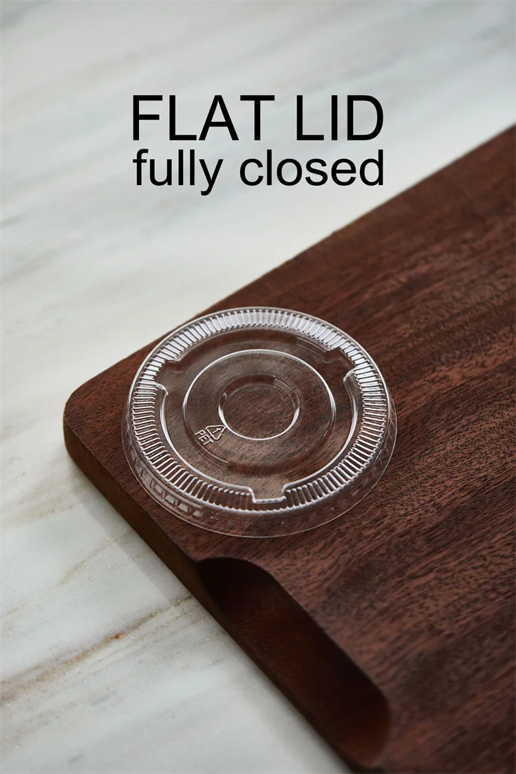 Logo Customized PET PE PP Disposable 16oz 500ml Bubble Tea used  with flat or U shape Transparent Plastic Cup