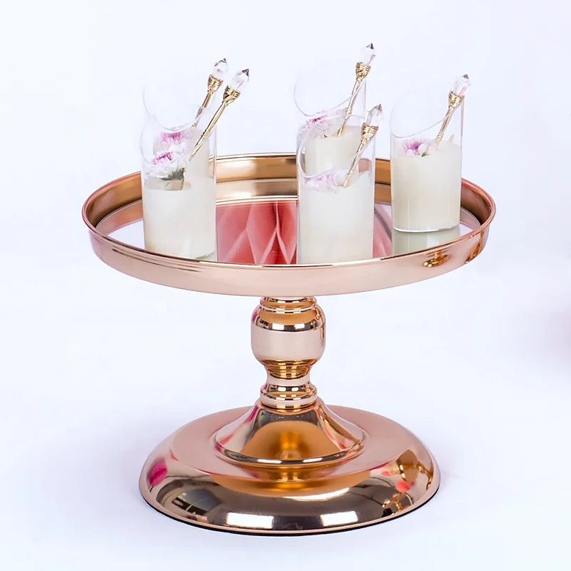 
gold silver round hanging crystal beaded multilevel metal wedding cupcake mini cake stand set decorating galvanized mirror 