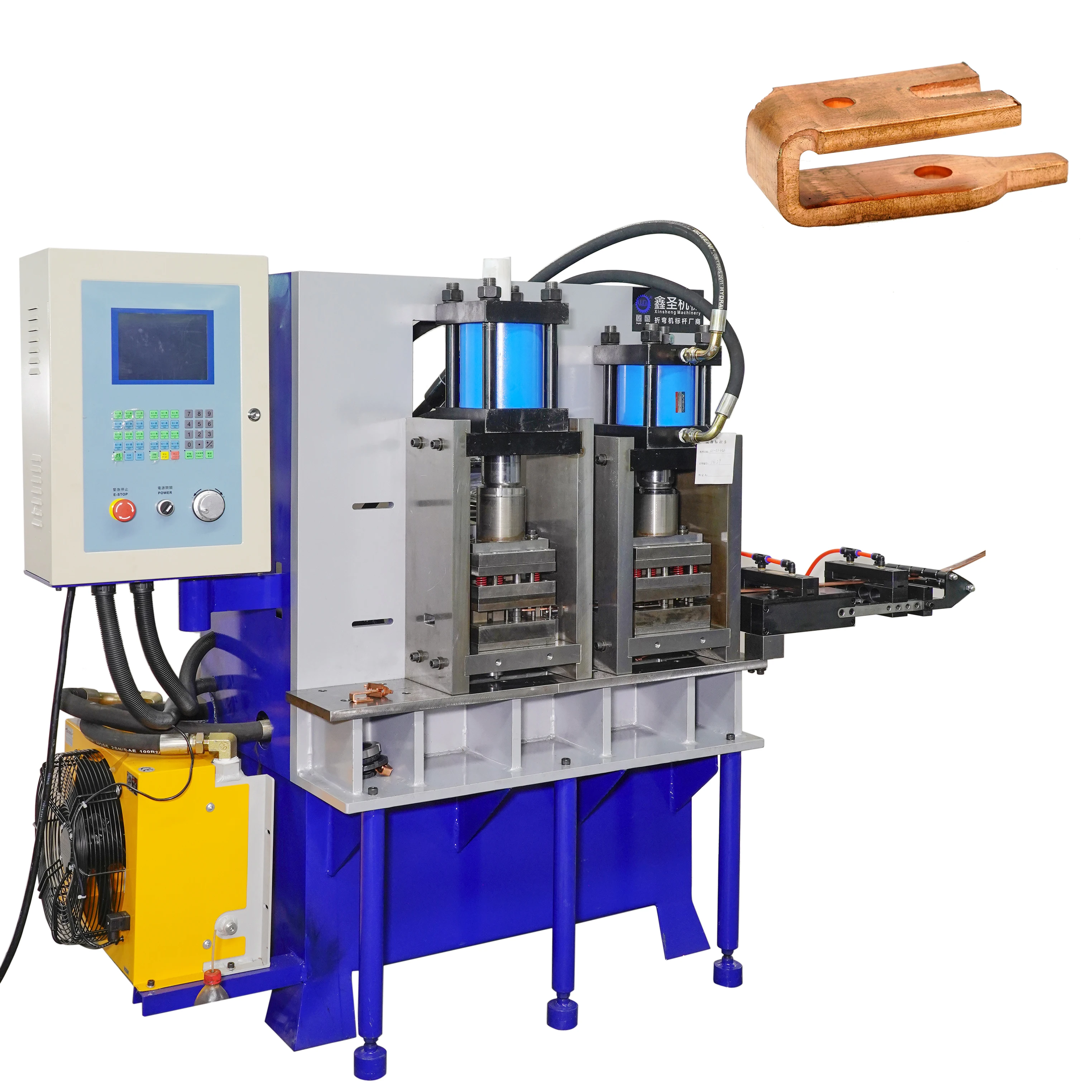 Copper Strip  plate bending  machine with punching holes made in China