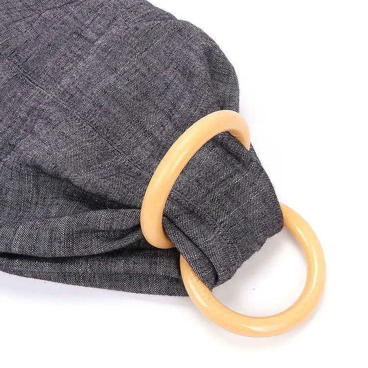 Light weight convertible light grey baby body carrier breathable adjustable ring baby sling carrier wrap