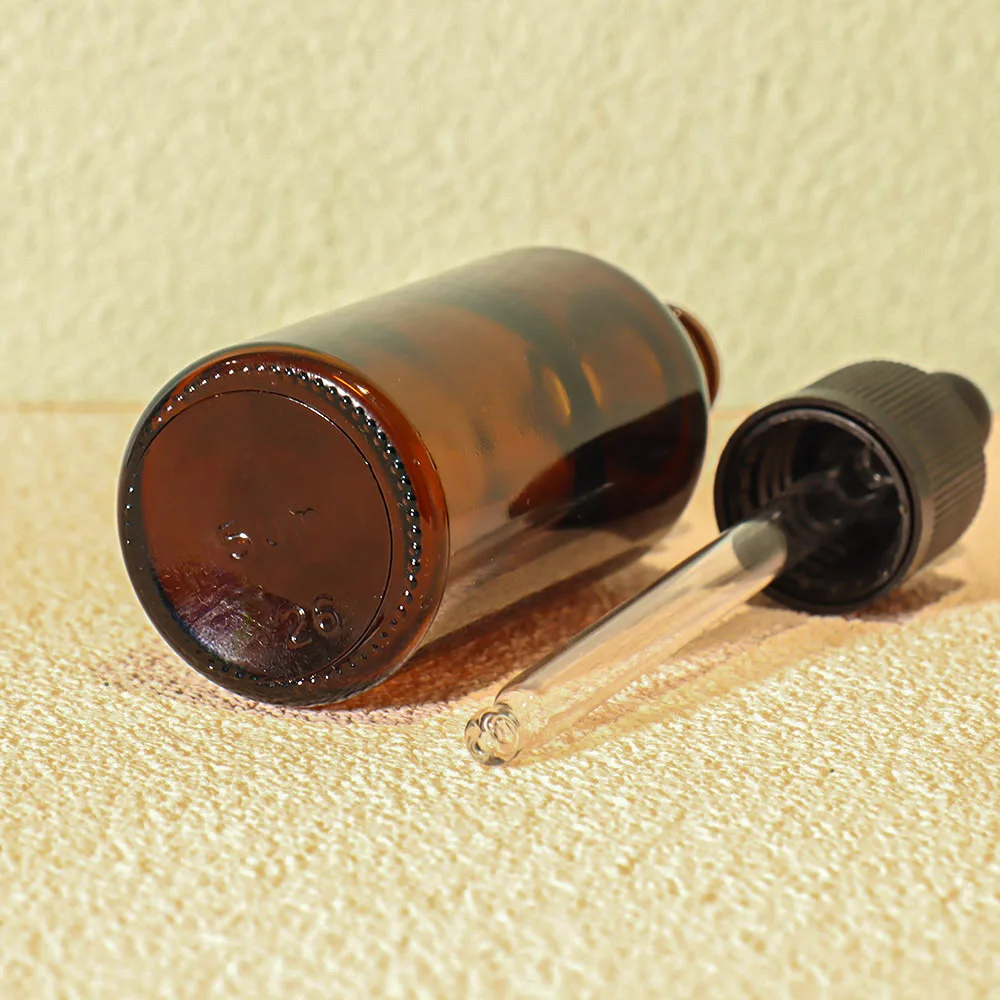 glass 5ml bottles black clear with gift packing box luxury oil dropper bottle empty essentials