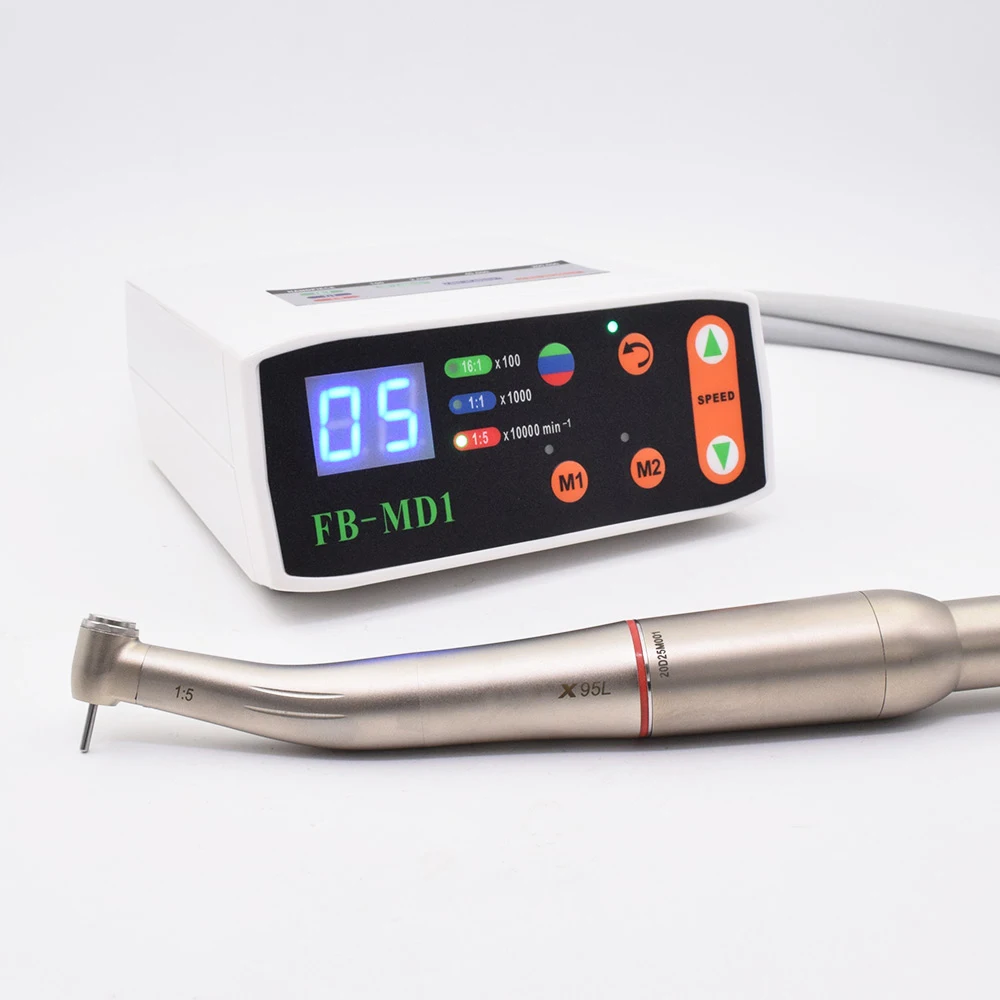 dental chair with 1:5 1:1 contra angle slow speed handpiece Dental Brushless LED Electric Micro Motor 1:5 Increasing Handpiece