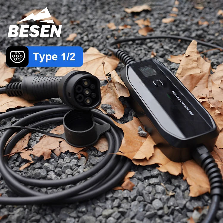 BESEN Best Price 10A 16A Electric Car Charger 5 Meters Cable Type 2 Schuko Plug On the Go Portable EV Charger