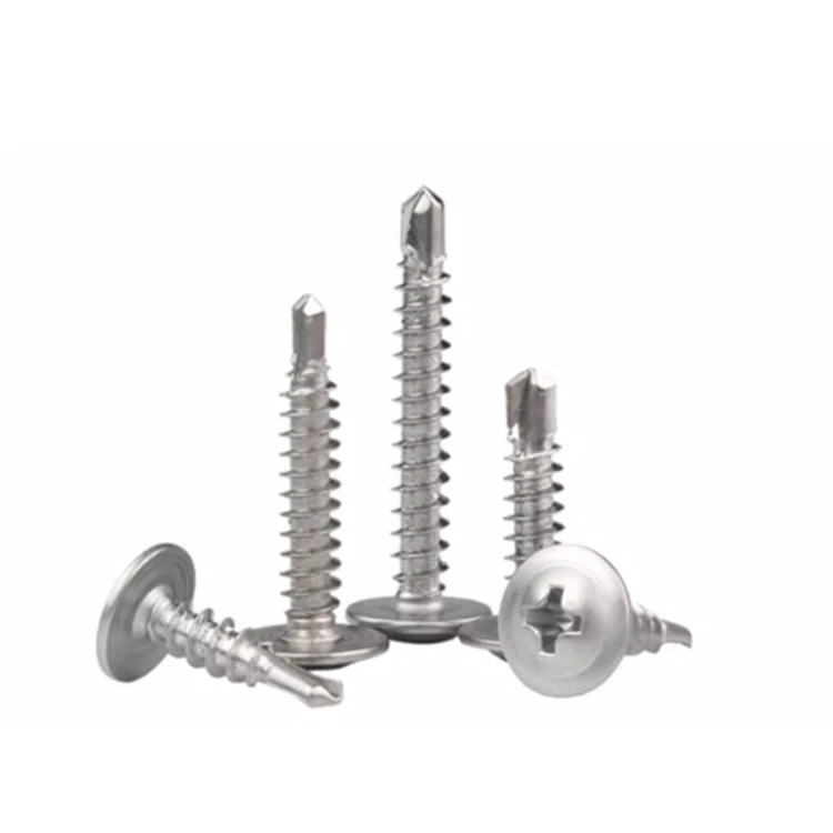 410 Stainless Steel Cross Large Flat Head Drill Tail Screw Round-Headed Dovetail Nail