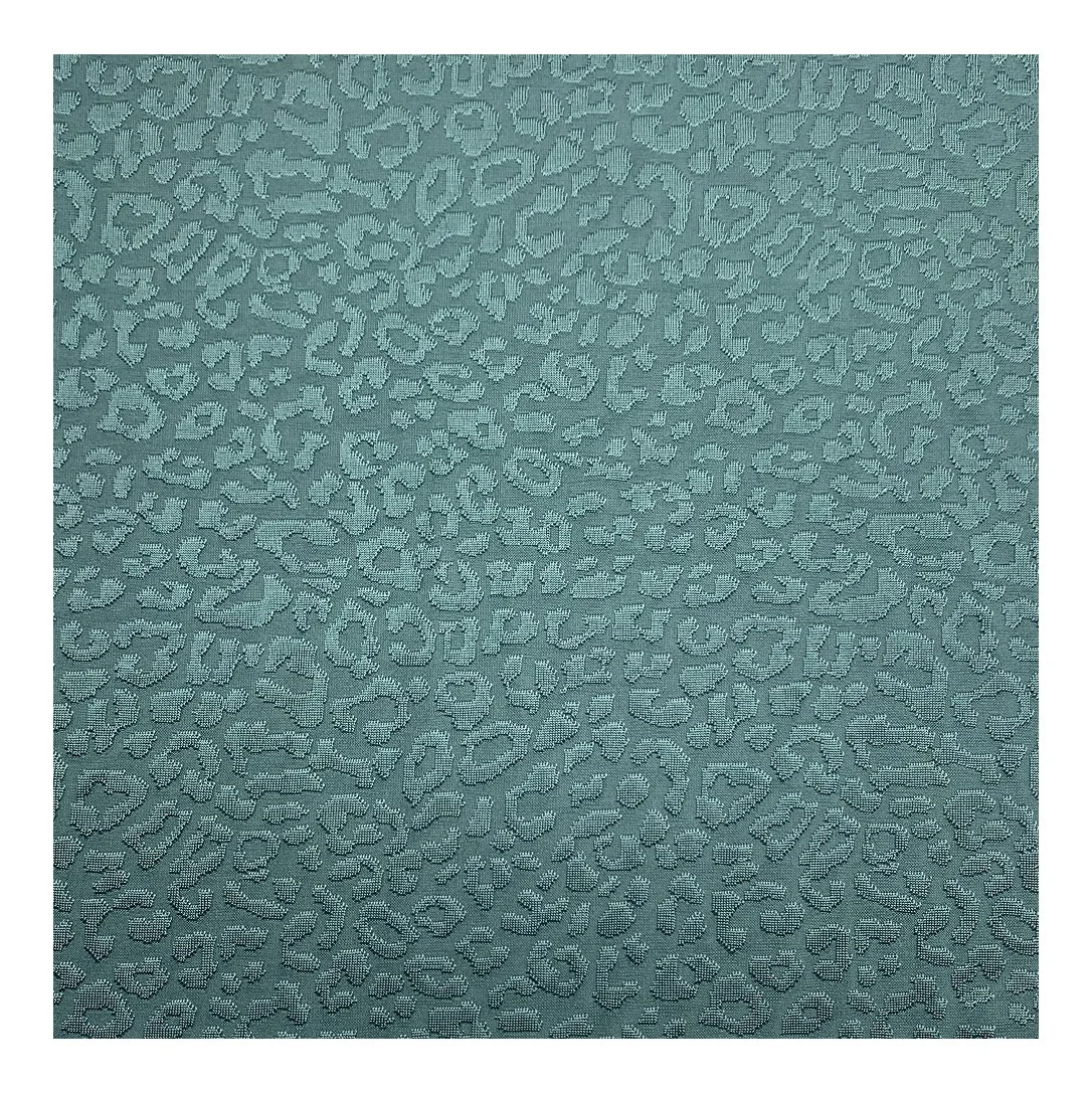 Леопардовая текстурированная стрейчевая трикотажная жаккардовая ткань для купальников, бикини, Полиэстеровая спандекс ткань