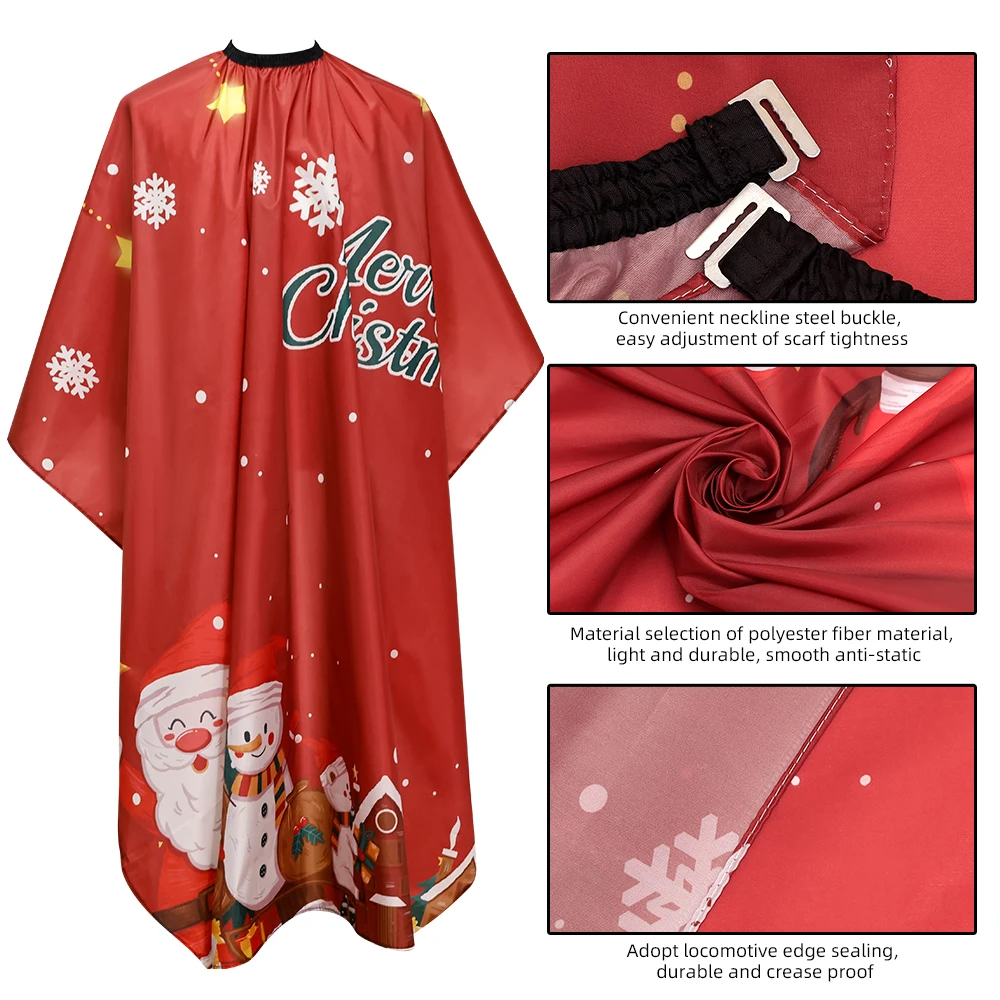 Christmas Red Cloth Salon Barber Waterproof cape Haircut Styling Cover Barber Apron Antistatic Hairdresser Apron Hair Cut Cape