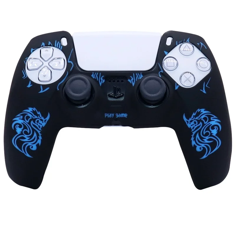 Soft Silicon Case For PlayStation 5 Skin Cases For PS5 Controller Gamepad Joystick Video Game Accessories Cover Stick Grip Caps