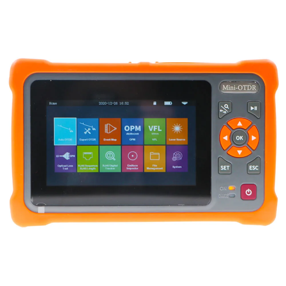 FCST080622 Handheld 4.3inch Touch Screen 1310/1550nm 26dB/24dB MINI SMART OTDR For FTTX FTTH Networking Test And Maintenance
