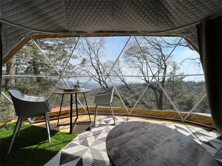 2024 Most Popular Big Space Weather Resistant Color Custom Tent Geodesic Domes for Glamping Recreation Hotel Rental