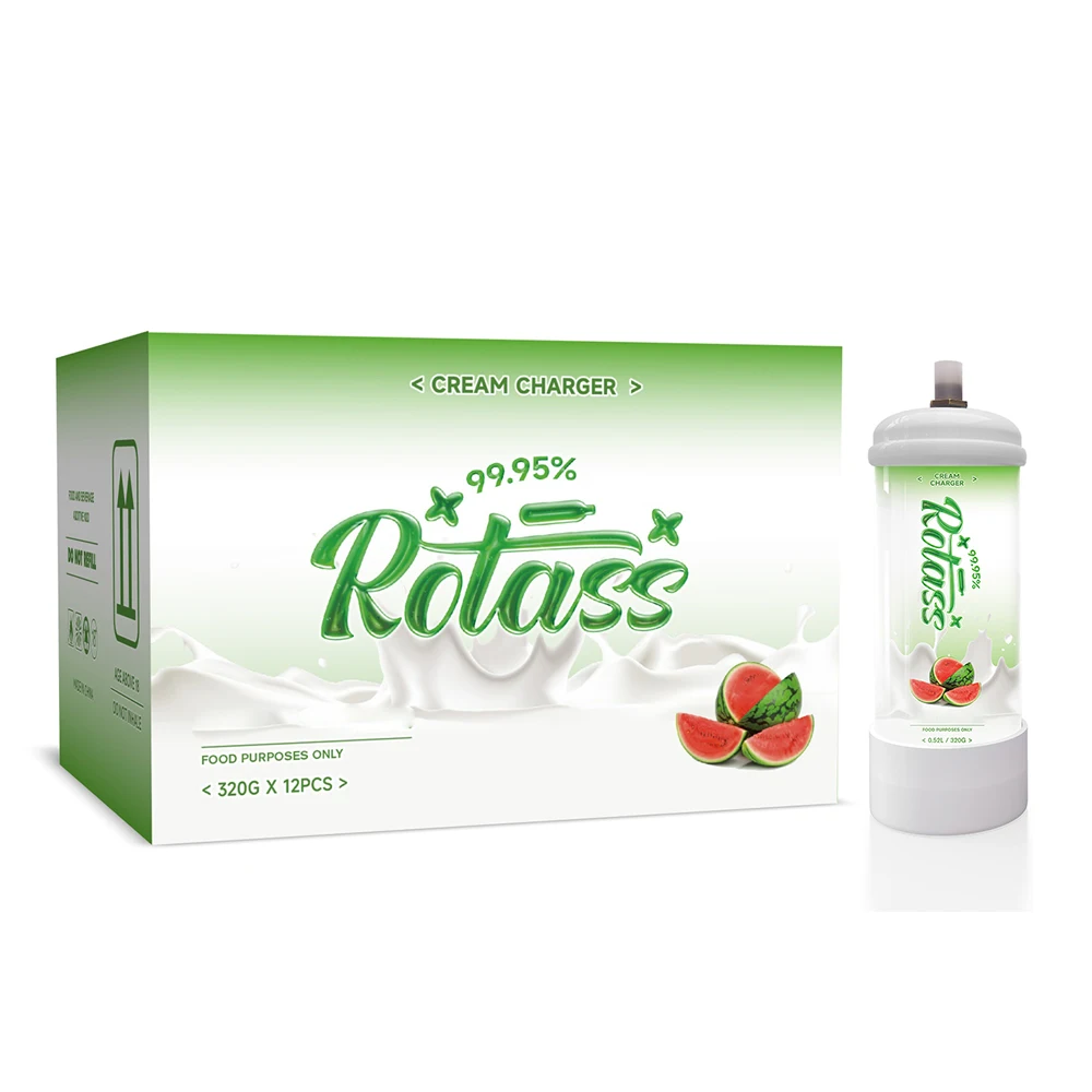 ROTASS 320g Watermelon flavor whipping cream gas cylinder 0.52L cream chargers with portable size