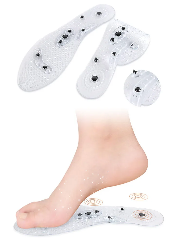 Silicone PVC Health Magnetic Massage Insole Board Silicone Foot Care 5d PVC Massaging Insole Board for Shoes
