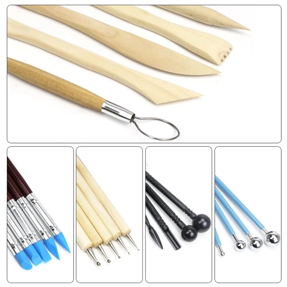 32Pcs Polymer Clay Tools Ball Stylus Dotting Tools Modeling Clay Sculpting Tools Set Rock Painting Kit for Sculpture Pottery