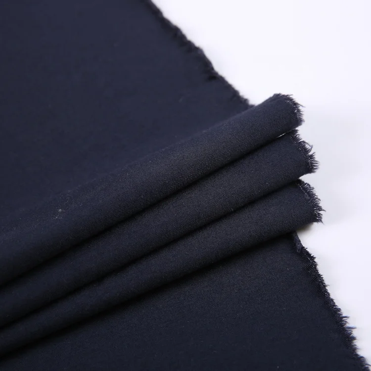 Rayon polyester spandex blend shirting fabric stock indigo denim fabric