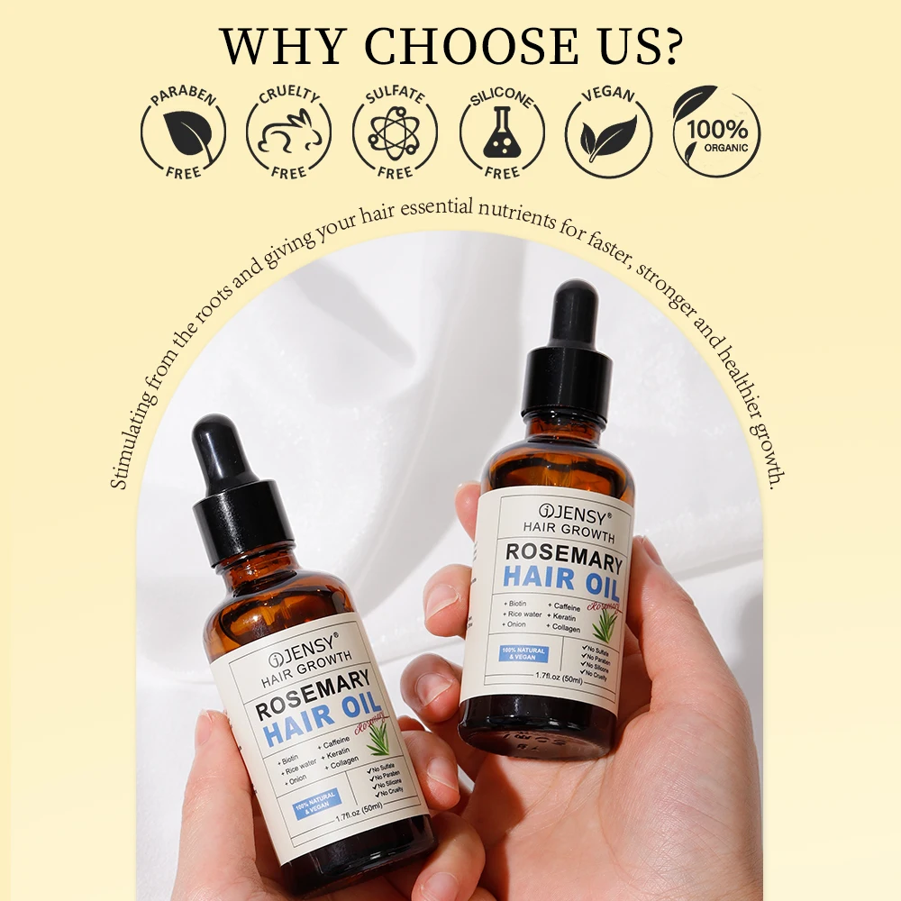 Натуральная веганская Органическая восстанавливающая сыворотка кожи головы массажное масло для роста волос против выпадения Кератиновое розмарина лечение