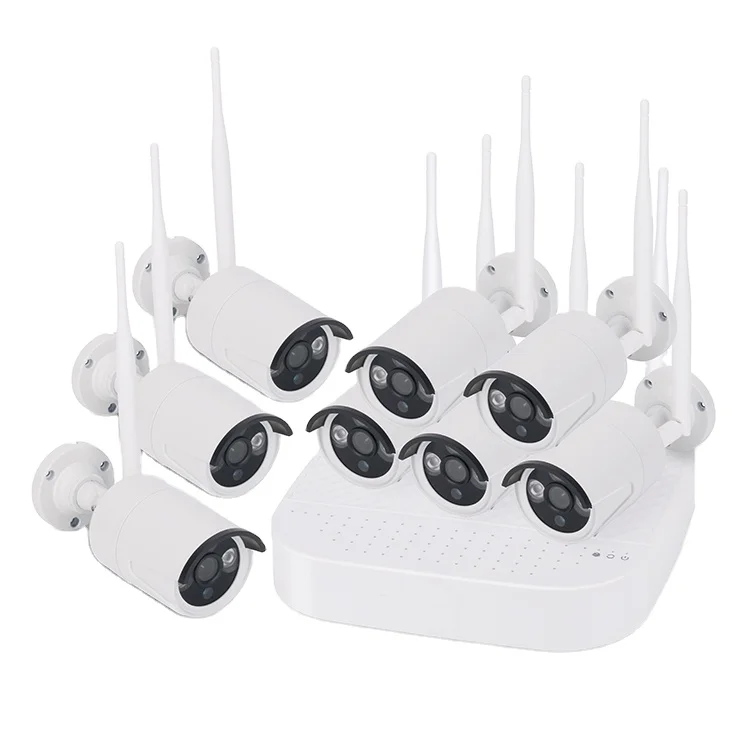 Wireless WiFi Camera NVR 2MP Tuya Full HD 8CH Kit 8PCS Outdoor Waterproof IR IP Camera P2p Security CCTV Camera System Video Sur