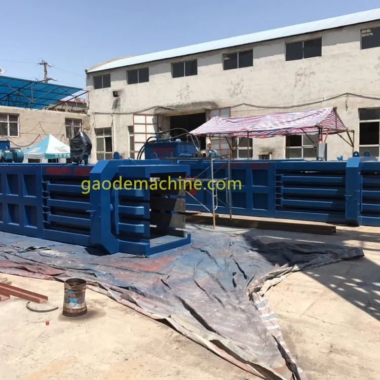 Used Clothes Recycling Compress Bale Machine horizontal press waste paper plastic bottles baler machine
