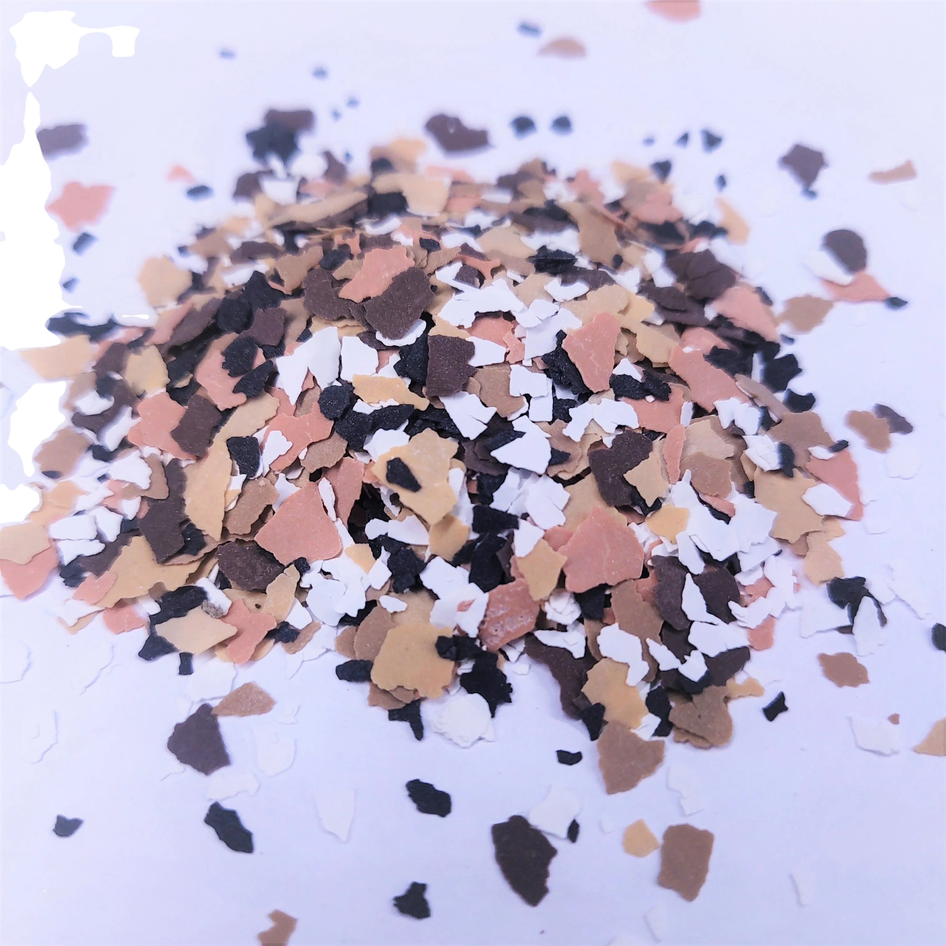 1/6 Durable Epoxy Seal Decorative Flakes coloured vinyl flake chips for workshop floors and commercial floors