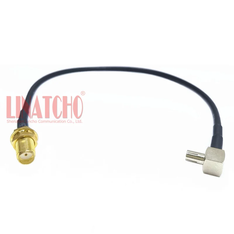 Black 20cm RG174 Coax. Cable SMA Female to TS9 Male Connector