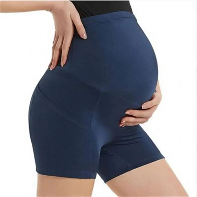Wholesale Maternity Short Pant Summer Casual Pregnant Joggers Solid Short Mother-to-be Breathable Trouser with Pockets 21301