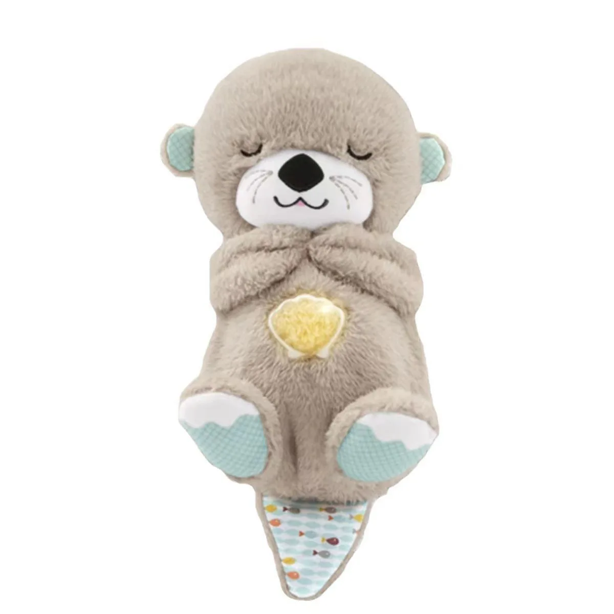 New arrivals breathing bear newborn soothing sleep doll Soft sleep baby Otter breathing toy