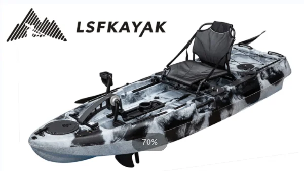 Single Seat Pedal kayak solo person 8FT Fishing Foot Pedal Drive fishing kayak with Rudder system HDPE Plastic Kayak