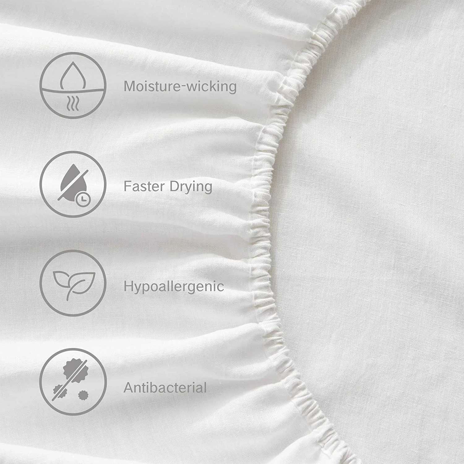 Stone Washed French Linen Bed Sheets , Bed Linen and Belgian linen Bedding Set