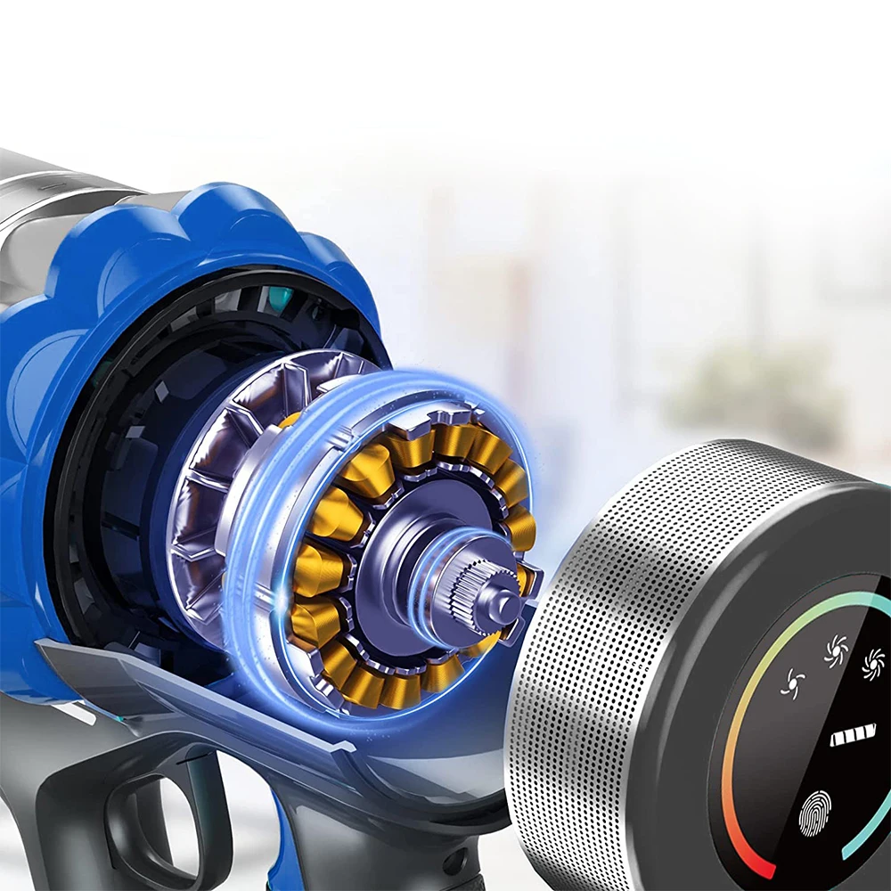 Hot Sale  Stick Vacuum with 25Kpa Powerful Suction 380W Brushless Motor Big Suction  LED Display  Cordless Vacuum Cleaner