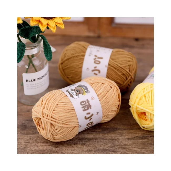 Factory direct polyester chenille wool knitting handmade pendant matte dyed yarn spun filament style