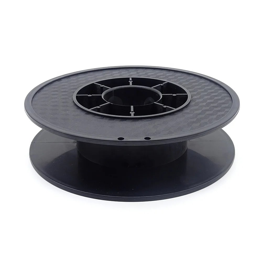 Injection & vacuum abs plastic cable reel black empty plastic spool bobbin 200mm