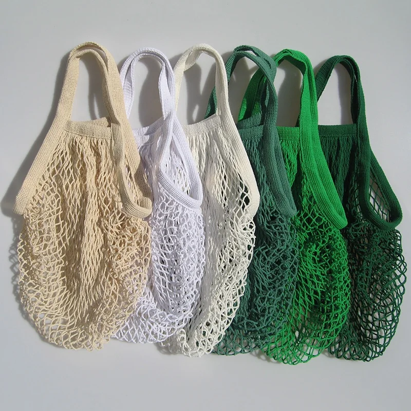 OEM Produce Fruit Vegetable Tote Reusable Organic Cotton Mesh Bag
