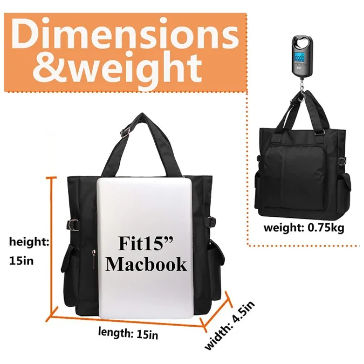 OEM Nylon Laptop Handbag Other Business Bags with Multi Pocket Wallet Waterproof Tablet Storage Shoulder Bags Tote Notebook Bags