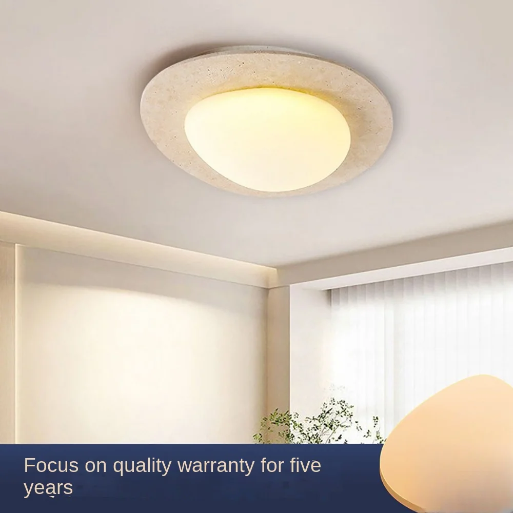 Creative original wood color pebbles living room entrance ceiling light popular iron living room restaurant LED ceiling lamps