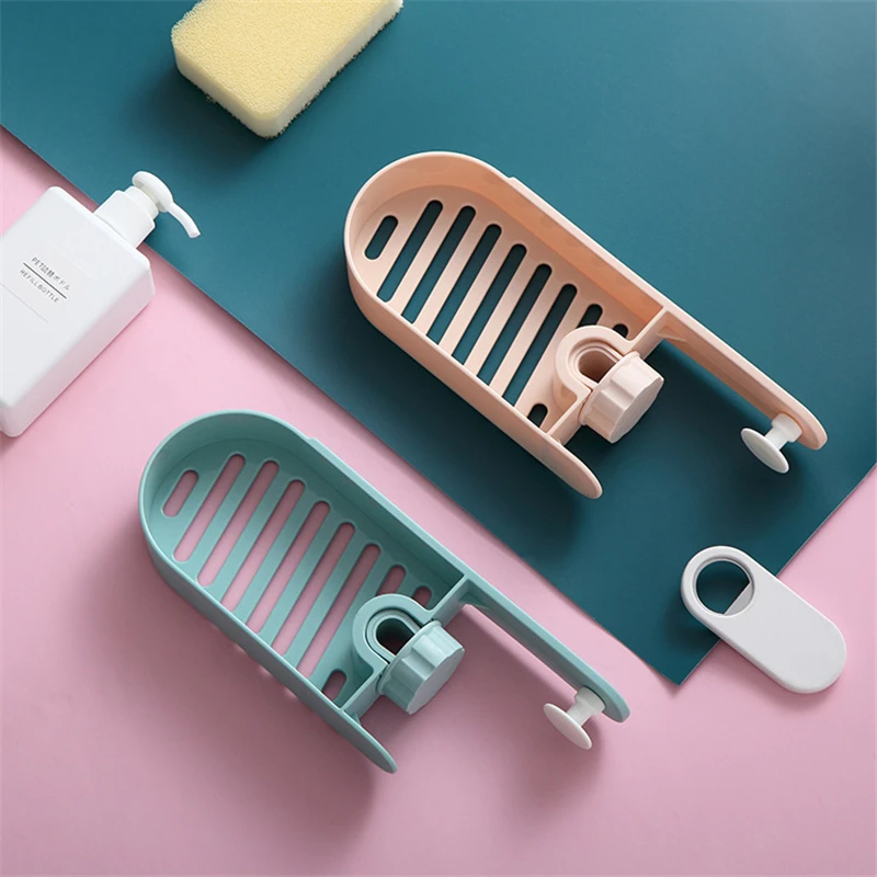 Kitchen Sink Drainage Rack, Sponge Storage Faucet Bracket Soap Drainage Rack Basket Storage Device Storage Holders & Racks 20