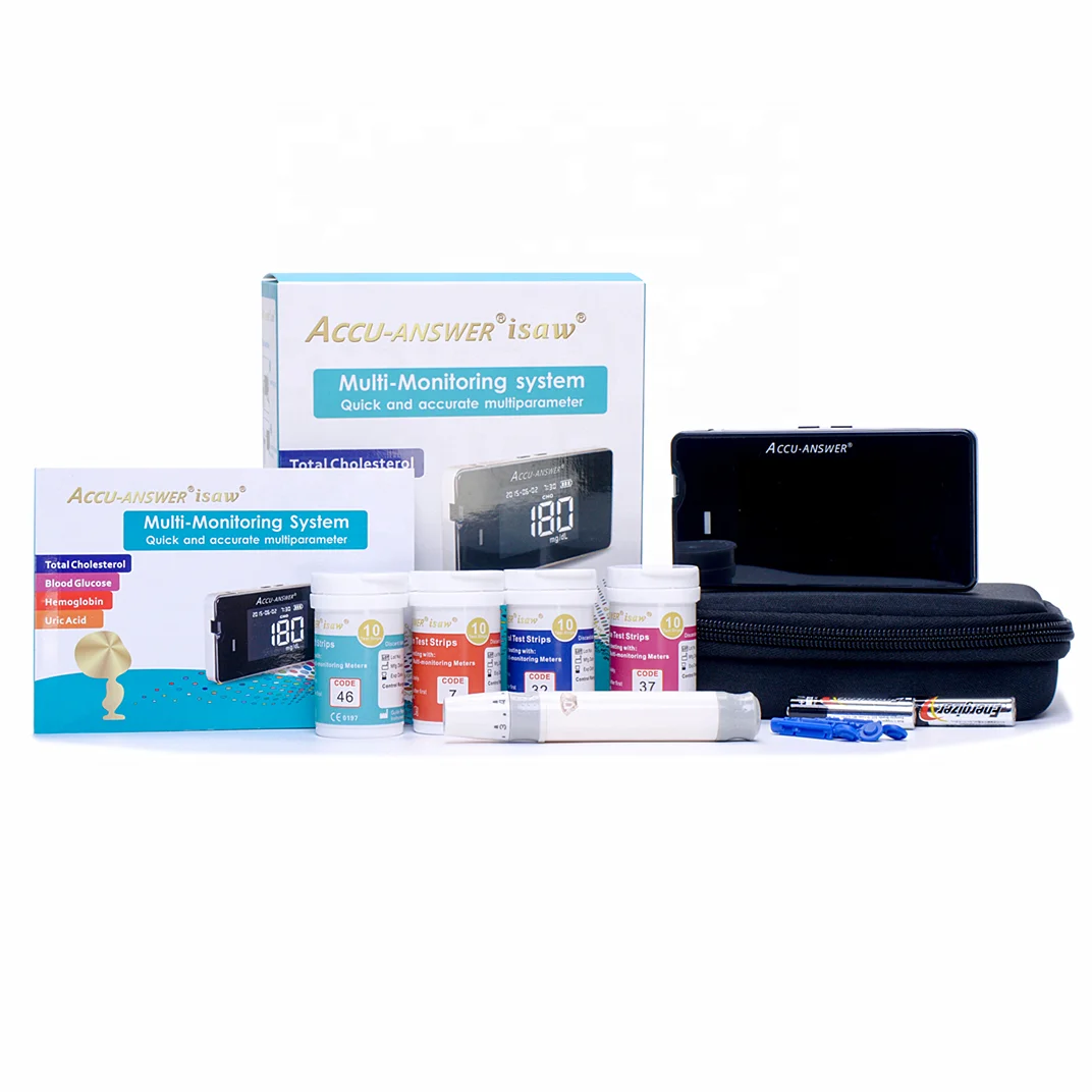 poct analyzer hemoglobin a1c blood glucose meter 4 in 1