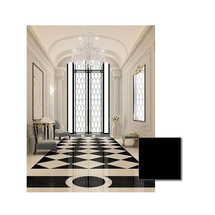 super black glossy full body polished porcelain tiles