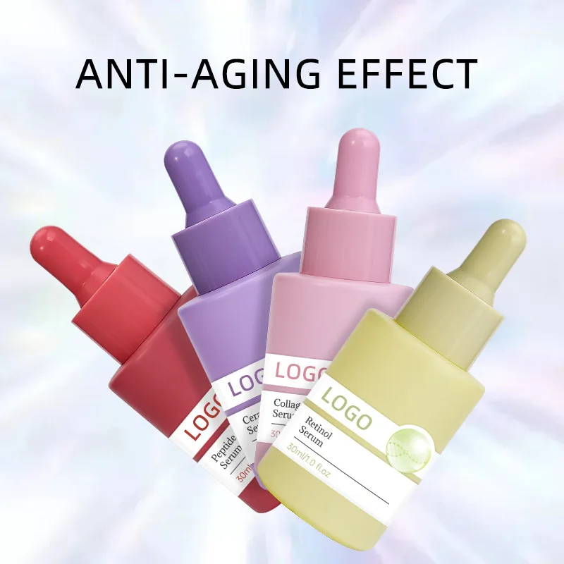 Private Label Skin Care Anti Aging Serum Whitening Vegan Collagen Hyaluronic Acid Niacinamide Retionol Peptide Serum