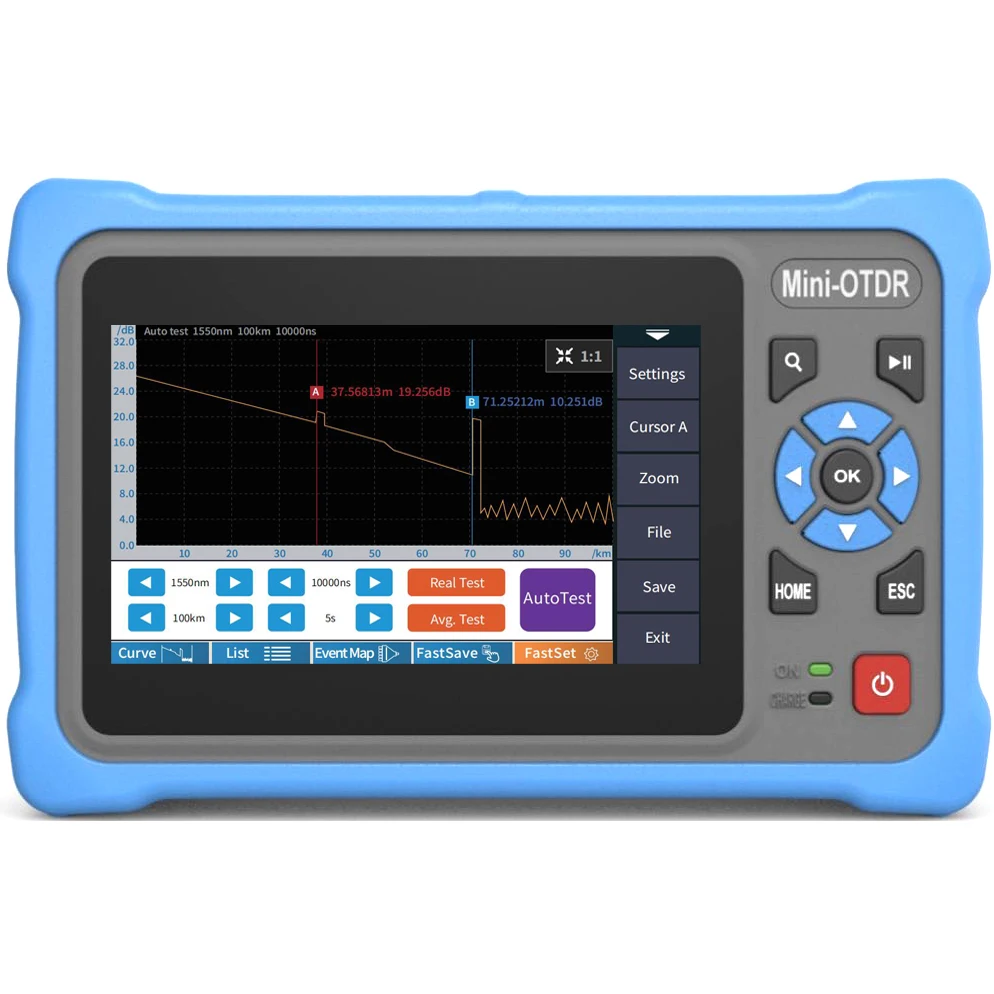 OTDR Reflectometer with Multi Functions OPM OLS VFL Auto Event Map RJ45 Cable Tester Expert Testing SC FC Connectors