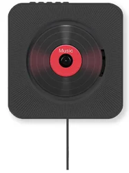 KC-808 Wall Mounted BT CD Player Portable Home Audio Box with Remote Cont