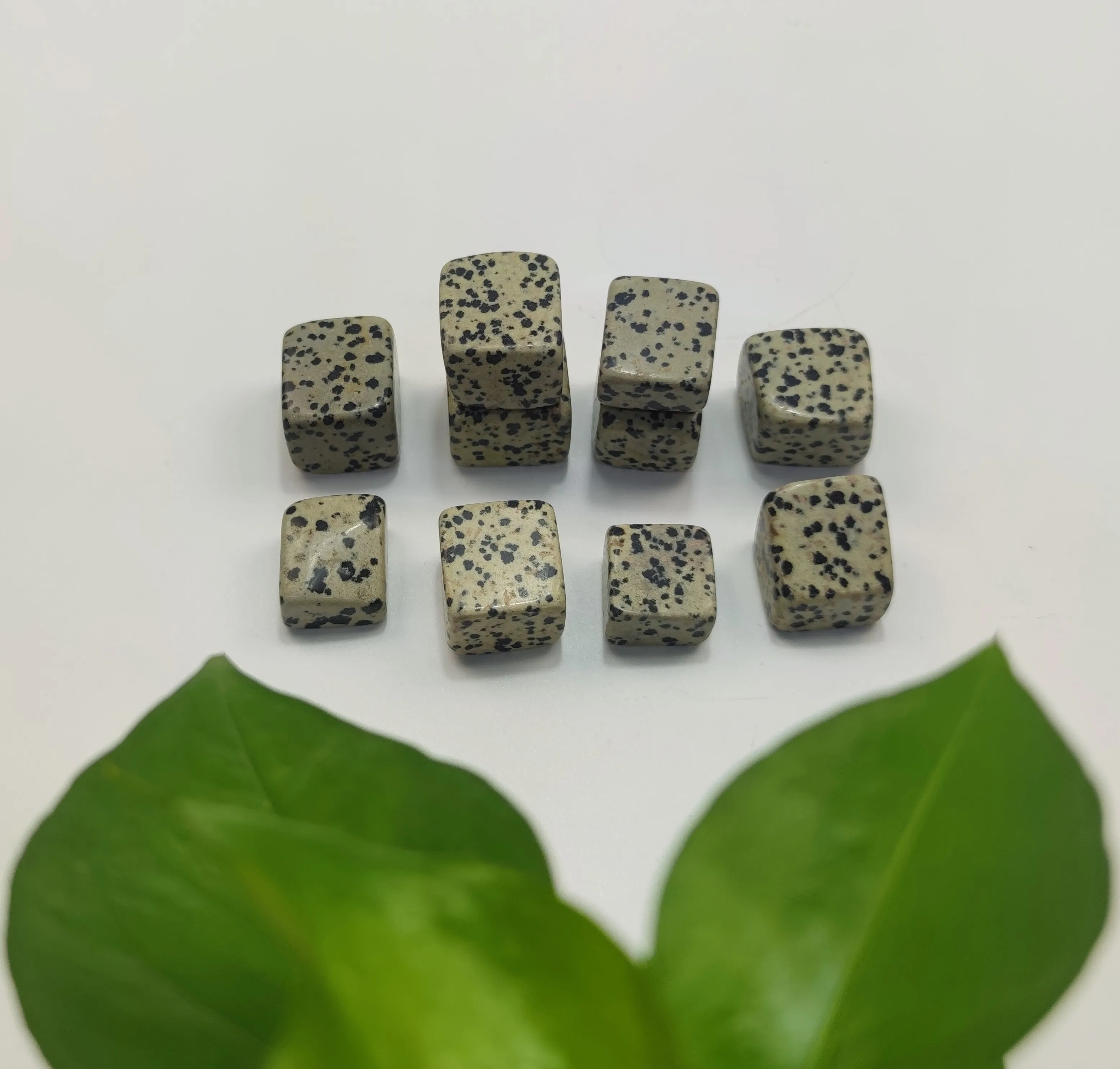 Crystal Healing Stones Natural Crystal Cube  Dalmatian Jasper Cube for DIY Decoration