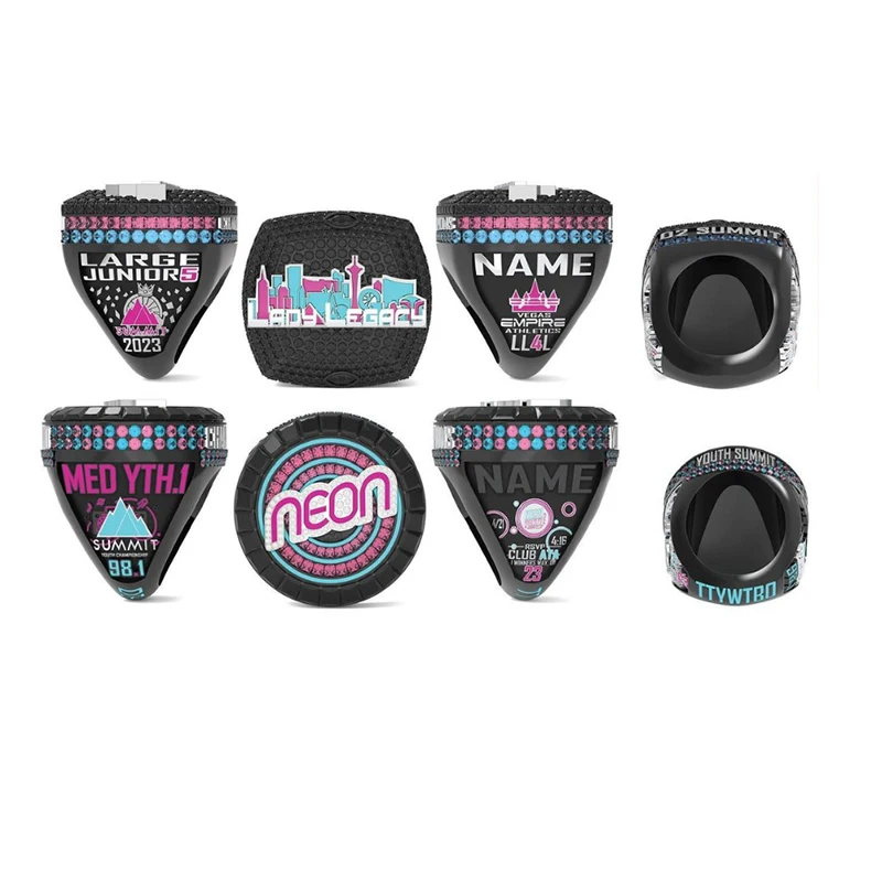 Custom Logo Softball Ring Youth baseball Championship Rings  For Player Trophy Custom Ring