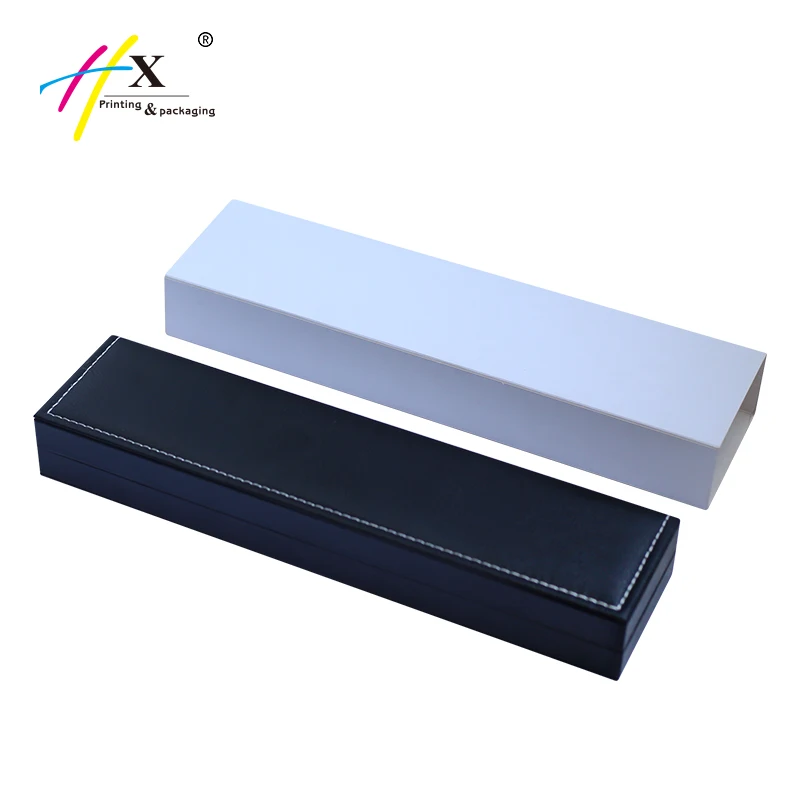 New Product Customized Gray Velvet Lining Set Jewelry Boxes Luxury White Stitching Black Watch Packaging Box With Unique Logo